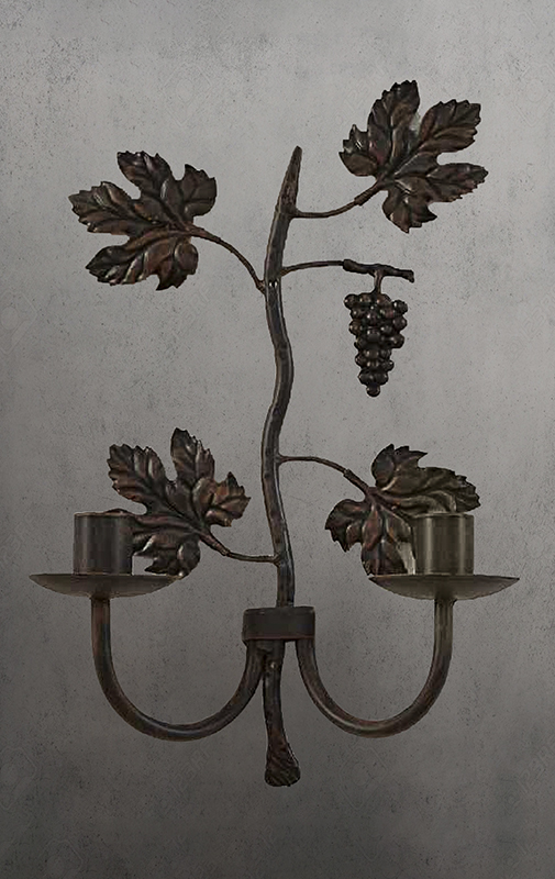 Aplique Hojas de parra 2 luces – Art. 74/4