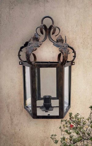 Farol Aplique de hierro forjado. iluminacion para el hogar, iluminacion para exterior