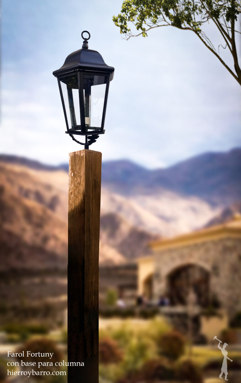 Farol Fortuny con base para columna