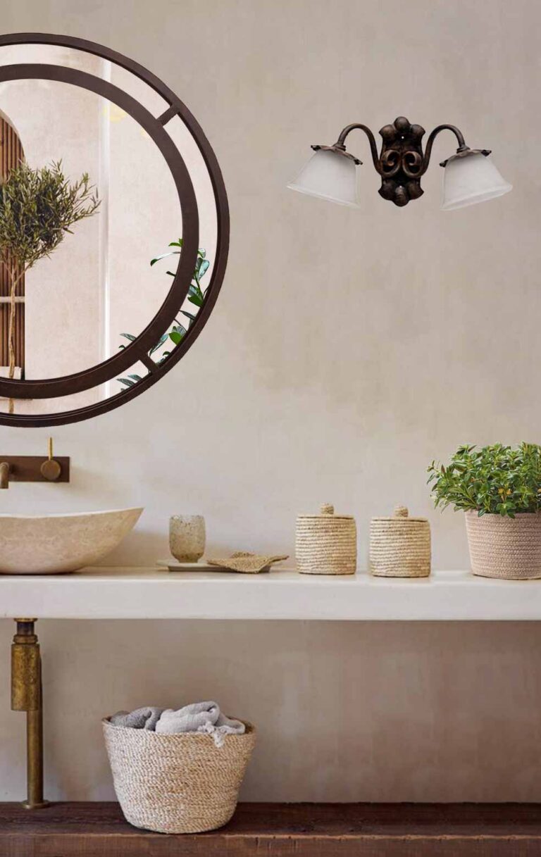 Aplique Omar 2 luces hacia abajo para tulipa – Art. 88/2